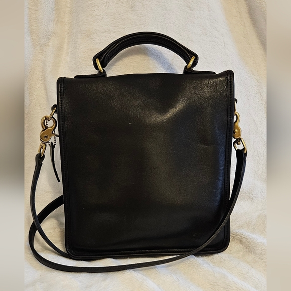 Coach Station crossbody messenger crossbody 1990's Blk Vintage #5130 - Picture 2 of 10